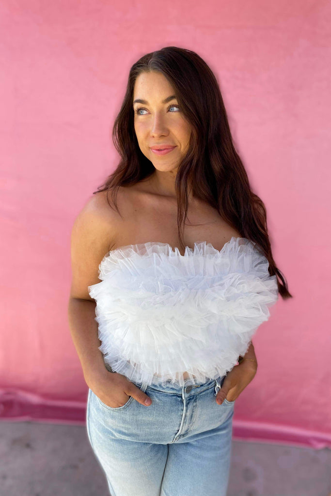 Tully Tulle Strapless Top - Be You Boutique