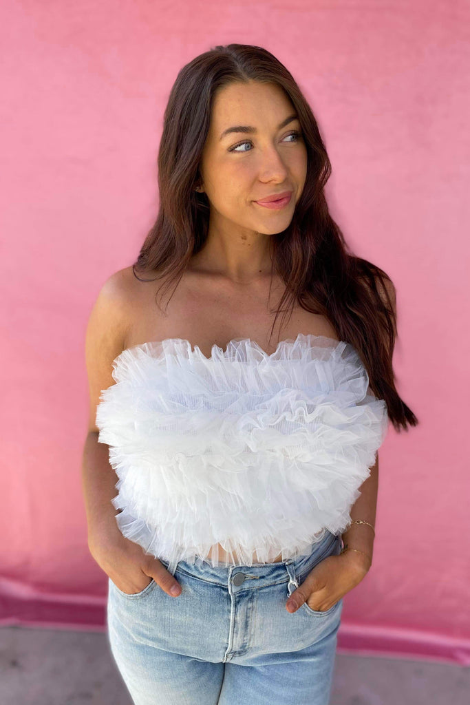 Tully Tulle Strapless Top - Be You Boutique