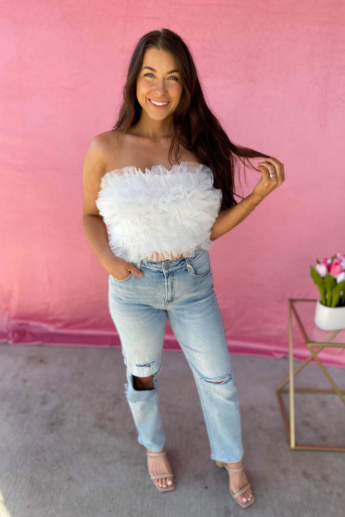 Tully Tulle Strapless Top - Be You Boutique