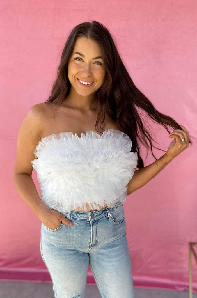 Tully Tulle Strapless Top - Be You Boutique