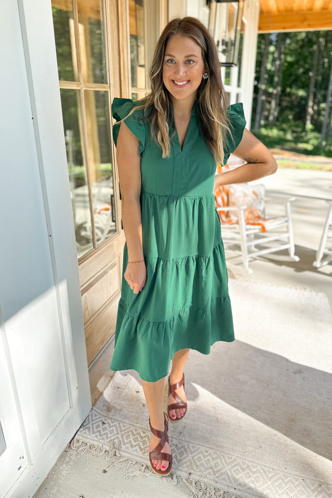 Jaylynn Tiered Midi Dress - Be You Boutique