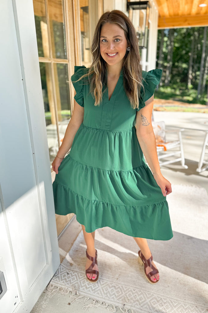 Jaylynn Tiered Midi Dress - Be You Boutique