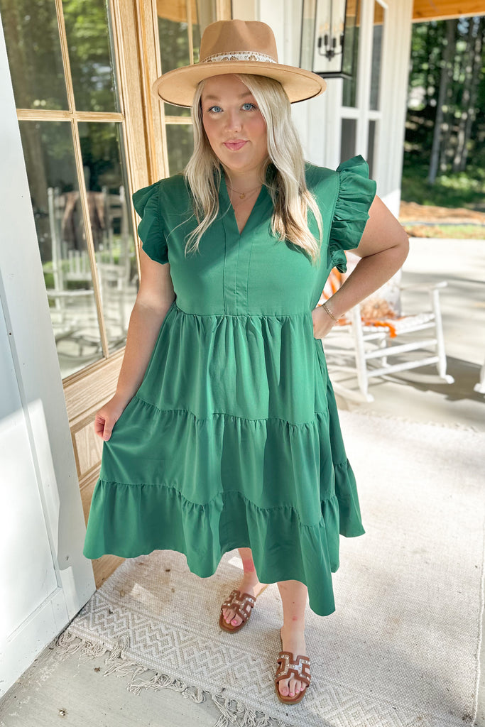 Jaylynn Tiered Midi Dress - Be You Boutique