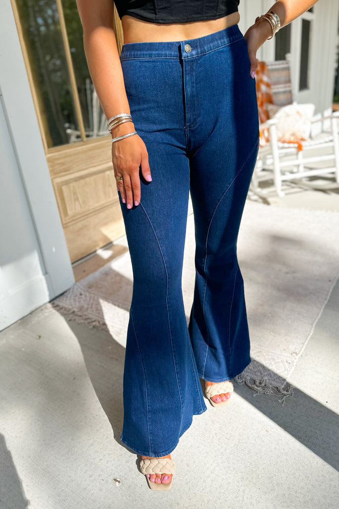 James High Waisted Flair Denim Jeans - Be You Boutique