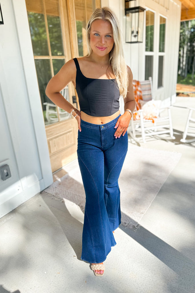 James High Waisted Flair Denim Jeans - Be You Boutique