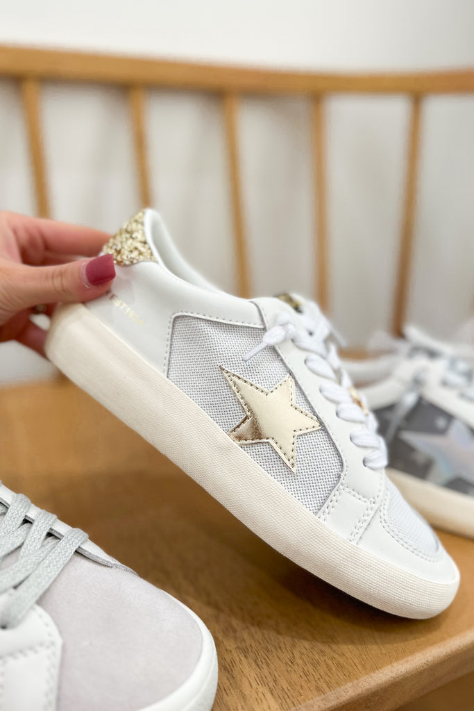 Vintage Havana Reflex Gold Metallic Multi Glitter Star Sneakers - Be You Boutique