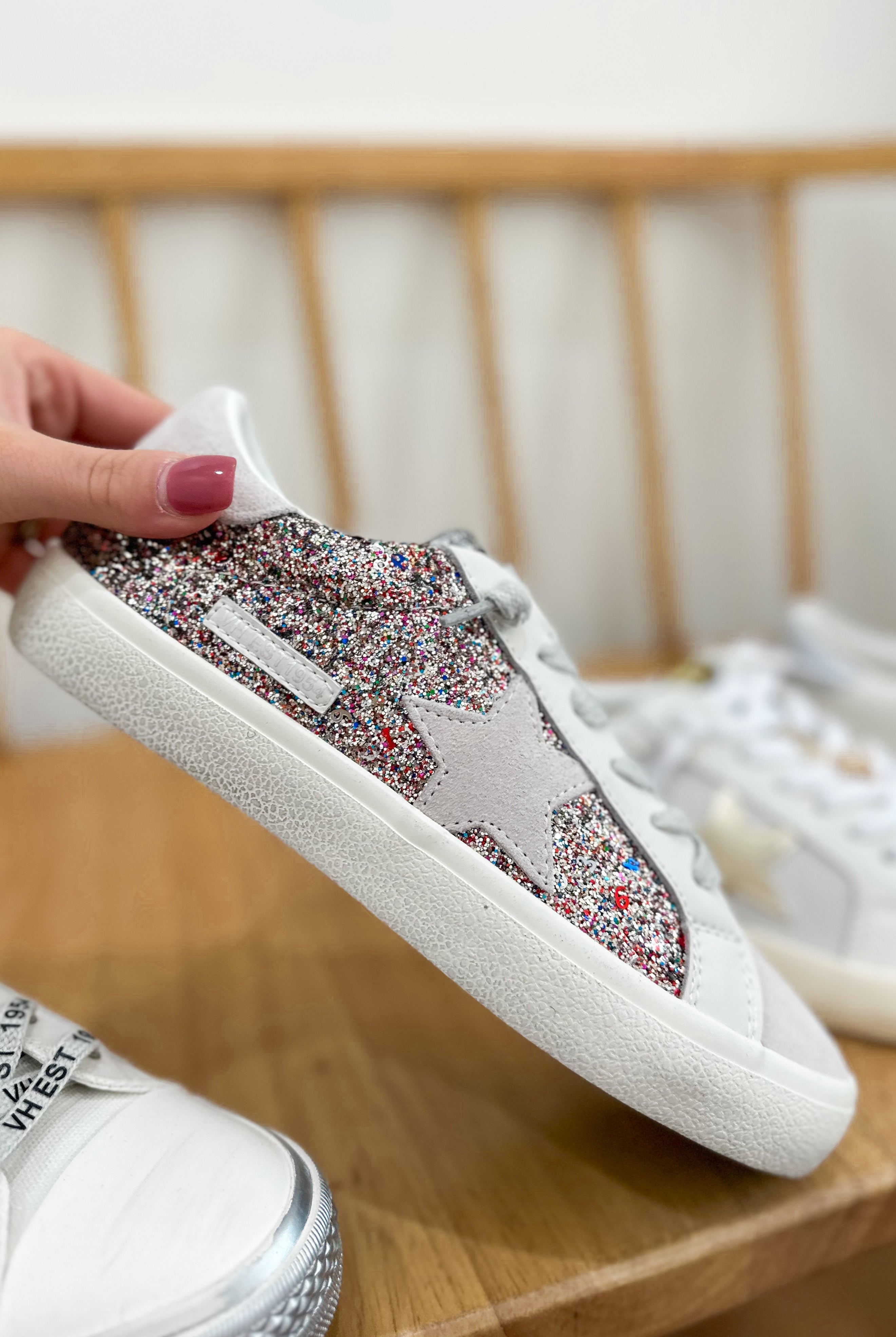 Vintage Havana Flair Multi Glitter Star Sneakers - Be You Boutique