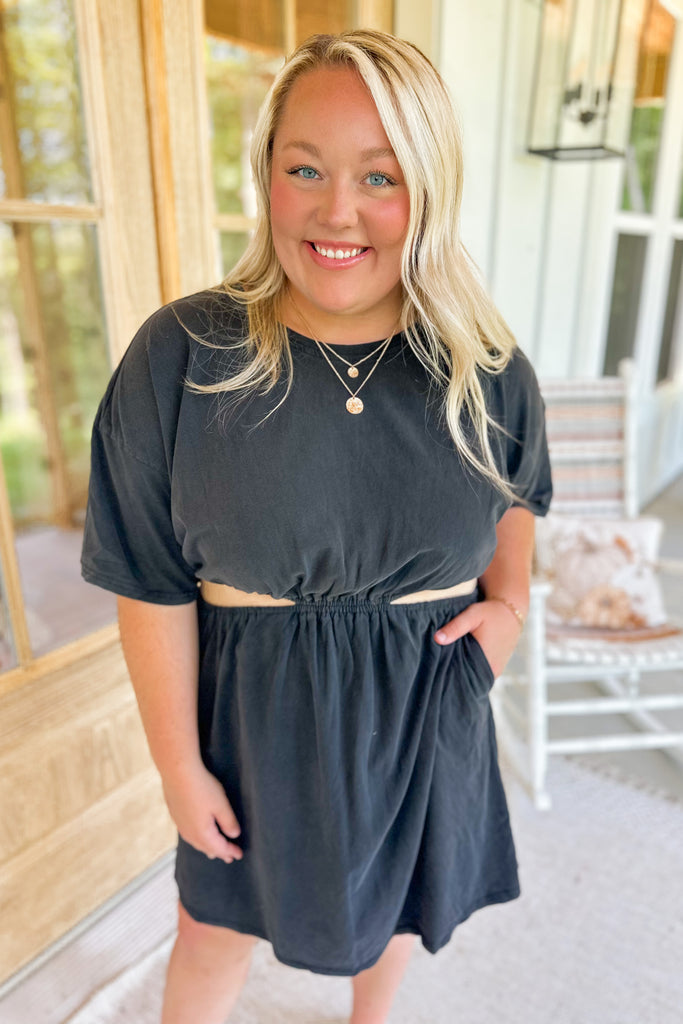 Mallory Washed T Shirt Dress - Be You Boutique