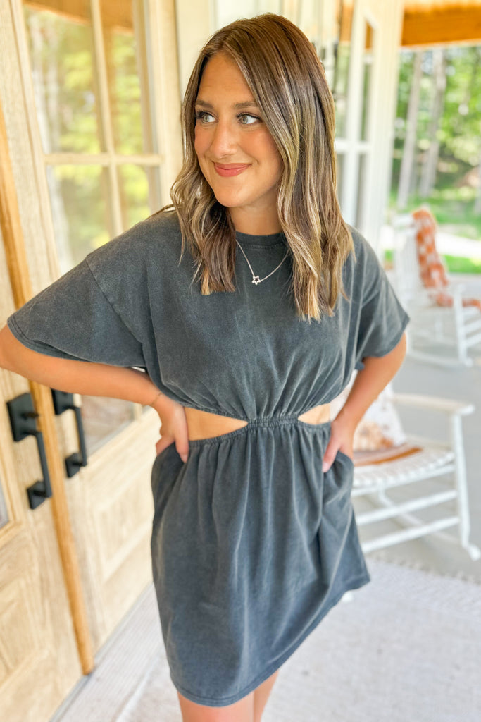 Mallory Washed T Shirt Dress - Be You Boutique