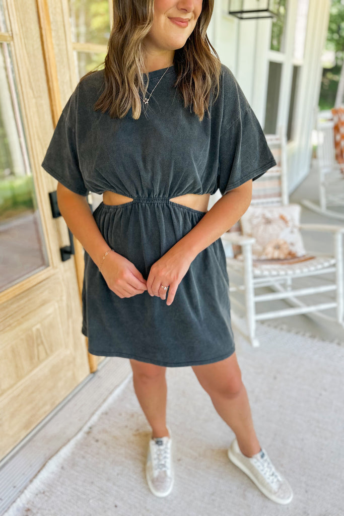 Mallory Washed T Shirt Dress - Be You Boutique