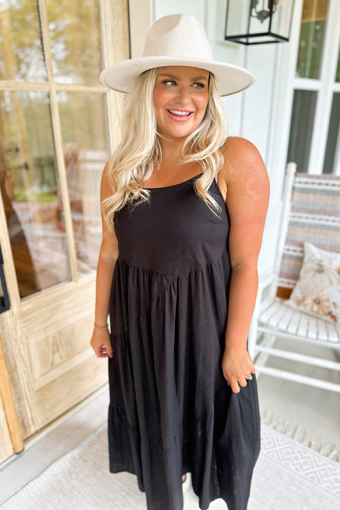 Dora Black Tiered Skirt Maxi Dress - Be You Boutique