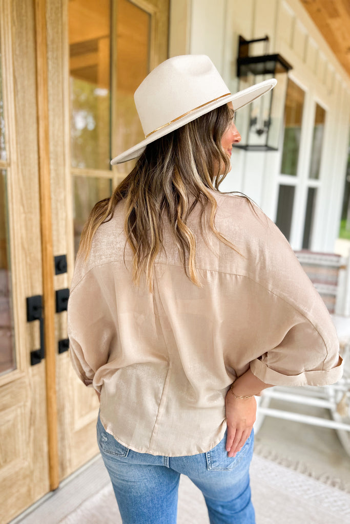 Kelsey Half Sleeved Button Shirt Top - Be You Boutique