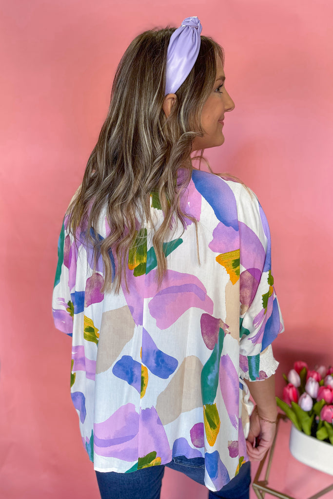 Wilson Short Sleeve Purple Floral Top - Be You Boutique