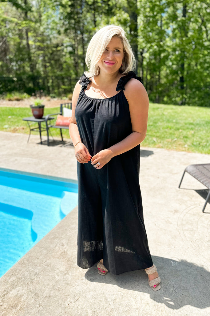 Morgan Ruffle Sleeveless Jumpsuit - Be You Boutique