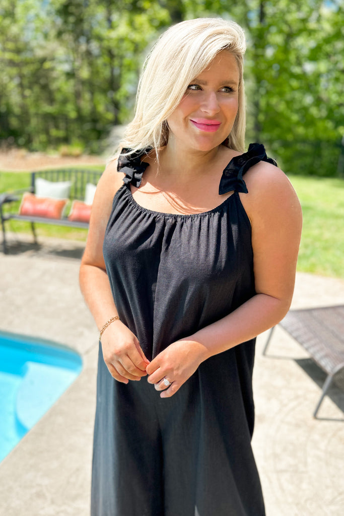 Morgan Ruffle Sleeveless Jumpsuit - Be You Boutique