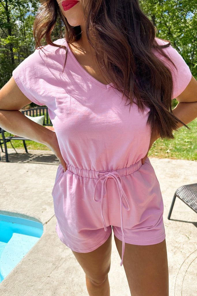 Willie Soft French Terry Cap Sleeve Romper - Be You Boutique
