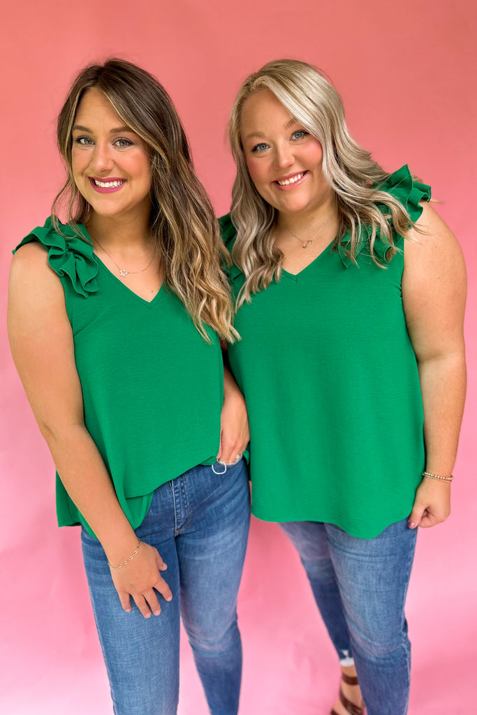 Carney Sleeveless Ruffle Detail Top - Be You Boutique