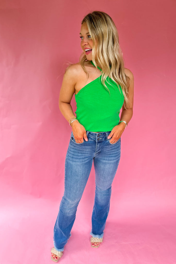 Buster Ribbed Criss Cross Tank Top - Be You Boutique