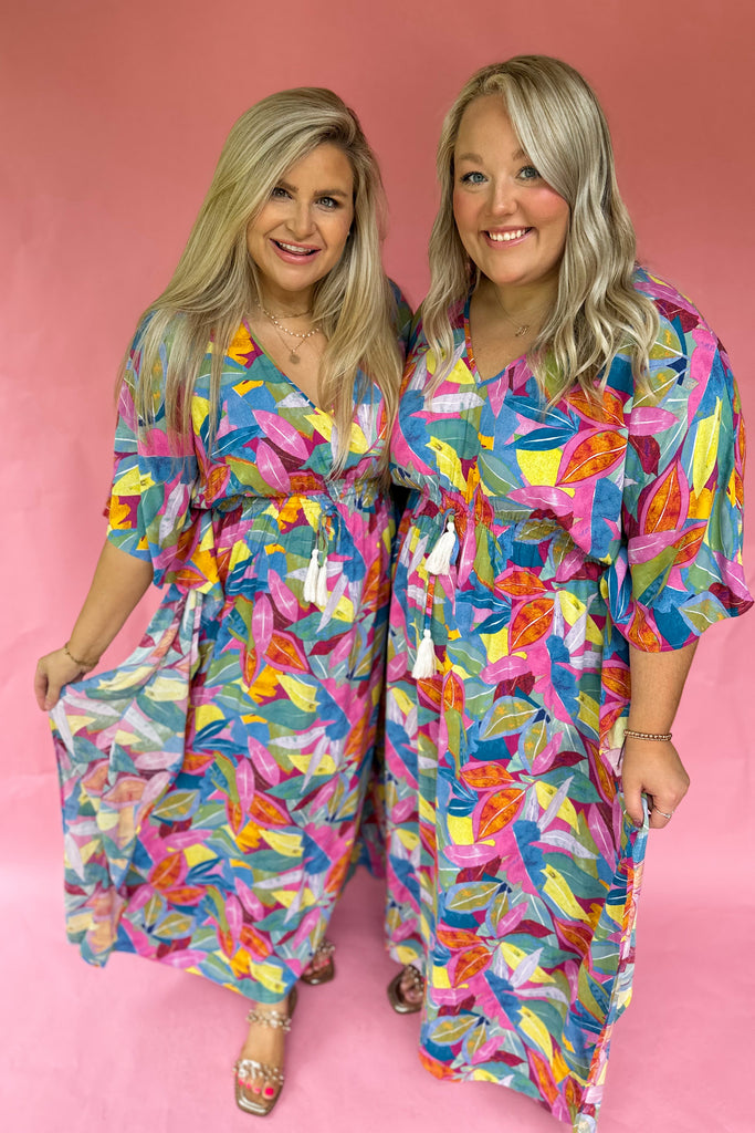 Olem V Neck 1/2 Sleeve Maxi Dress - Be You Boutique