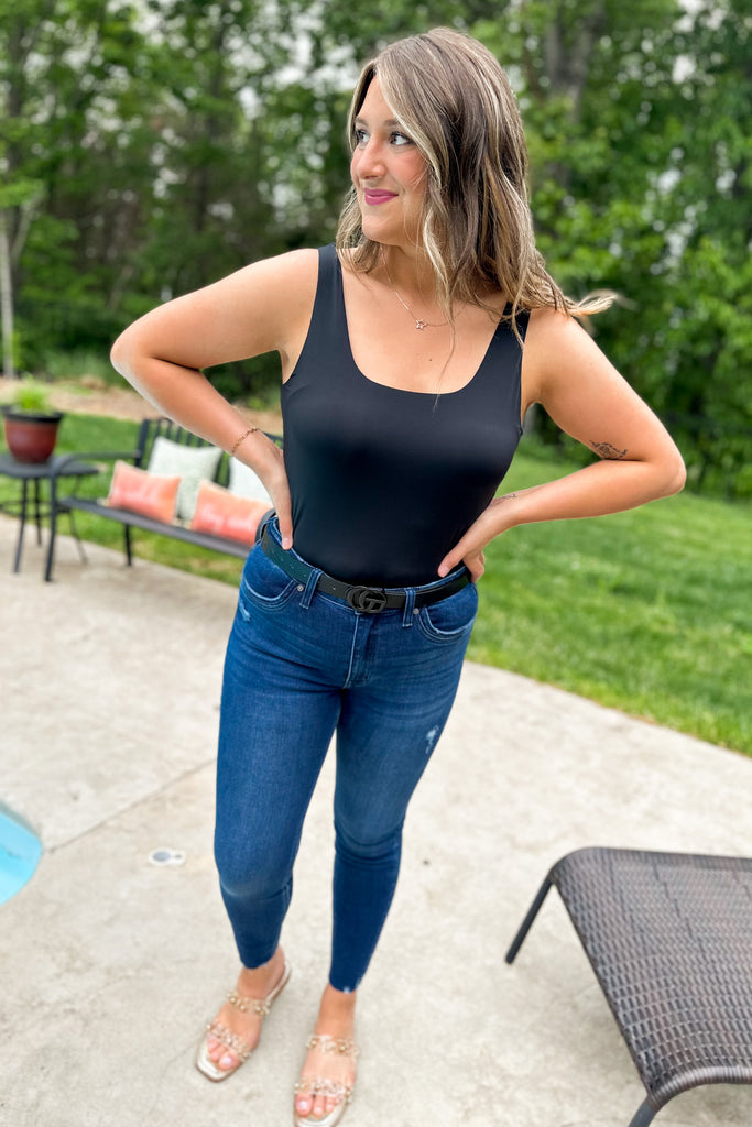 Melody Square Neck Fitted Bodysuit - Be You Boutique