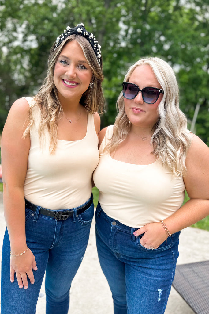 Melody Square Neck Fitted Bodysuit - Be You Boutique