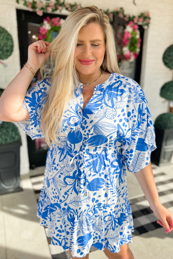 Laverne Floral Print Half Sleeve Summer Dress - Be You Boutique