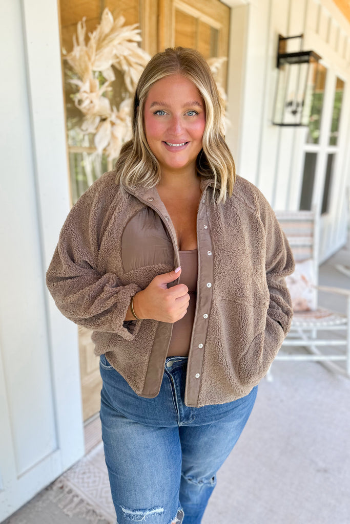 Arlo Solid Snap Button Fleece Jacket - Be You Boutique