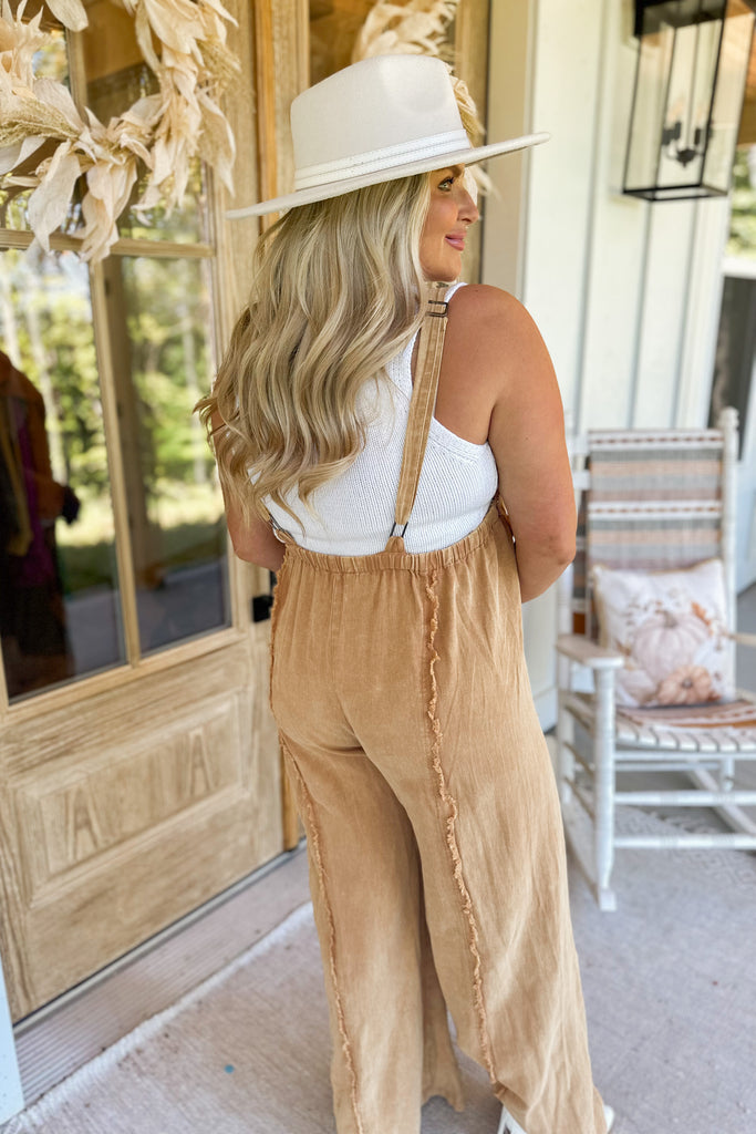 Morton Mineral Washed Adjustable Overall Jumpsuit - Be You Boutique