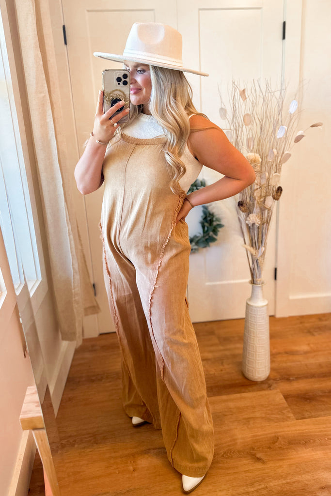 Morton Mineral Washed Adjustable Overall Jumpsuit - Be You Boutique