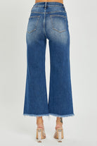 Risen Hank High Rise Frayed Hem Ankle Wide Leg Jeans - Be You Boutique