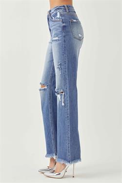 Risen Xenia High Rise Straight Leg Denim Jeans - Be You Boutique