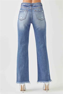 Risen Xenia High Rise Straight Leg Denim Jeans - Be You Boutique