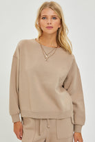 Risen Relax With Me Oversized Step Hem Long Sleeve Top - Be You Boutique