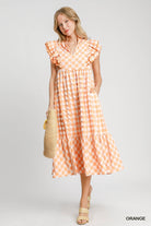 Joni Gingham Scalloped Ruffle Dress - Be You Boutique