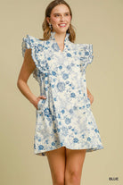 Cooper Floral Ruffle Sleeve Dress - Be You Boutique