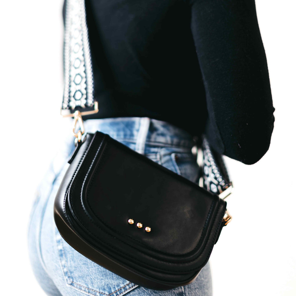 Serenity Saddle Bag ~ Black - Be You Boutique