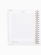 Inside view of the Mary Square Sermon Notes Journal with lined pages for sermon notes and reflections.