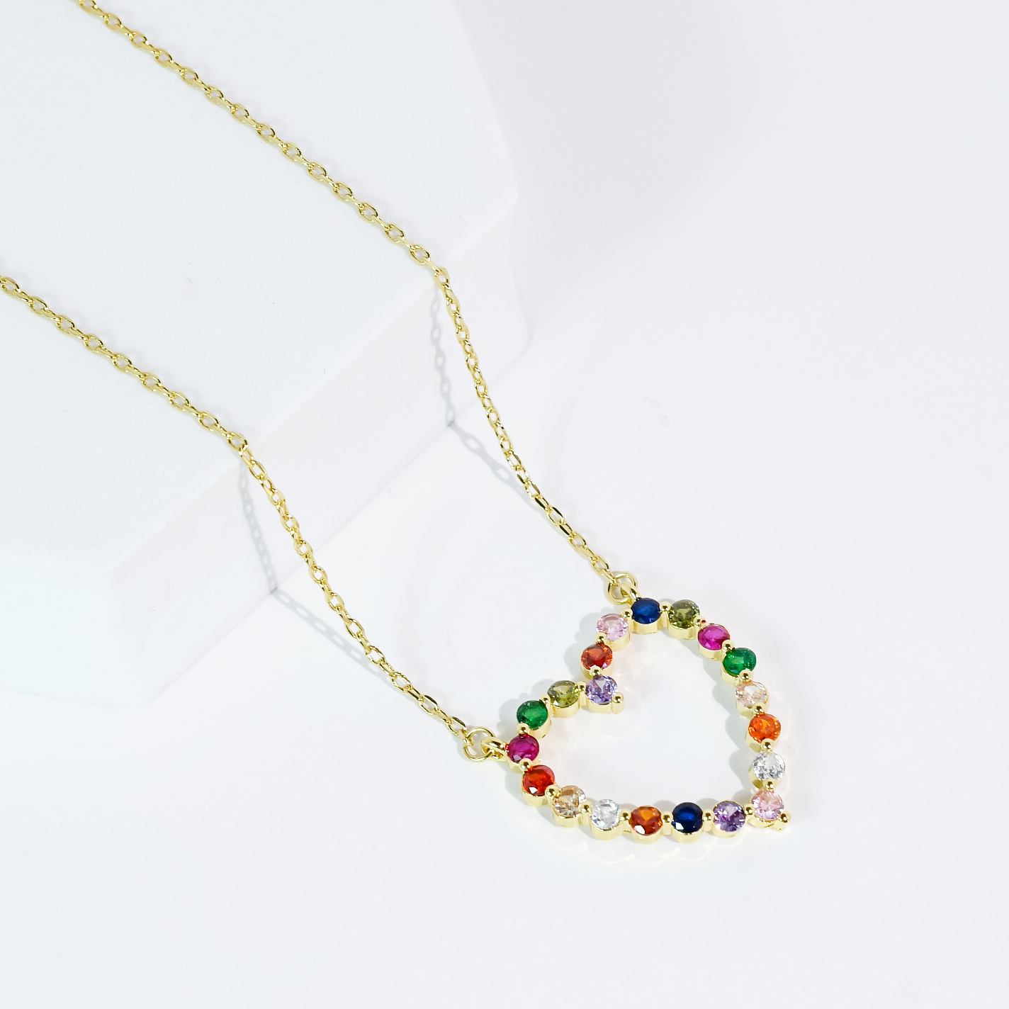 Treasure Jewels Sparkle Multi Heart Necklace - Be You Boutique