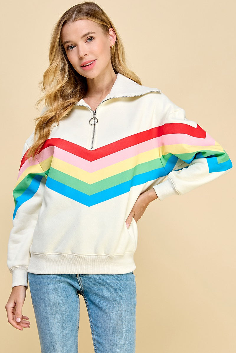 Colton Quarter Zip Collared Sweatshirt - Be You Boutique