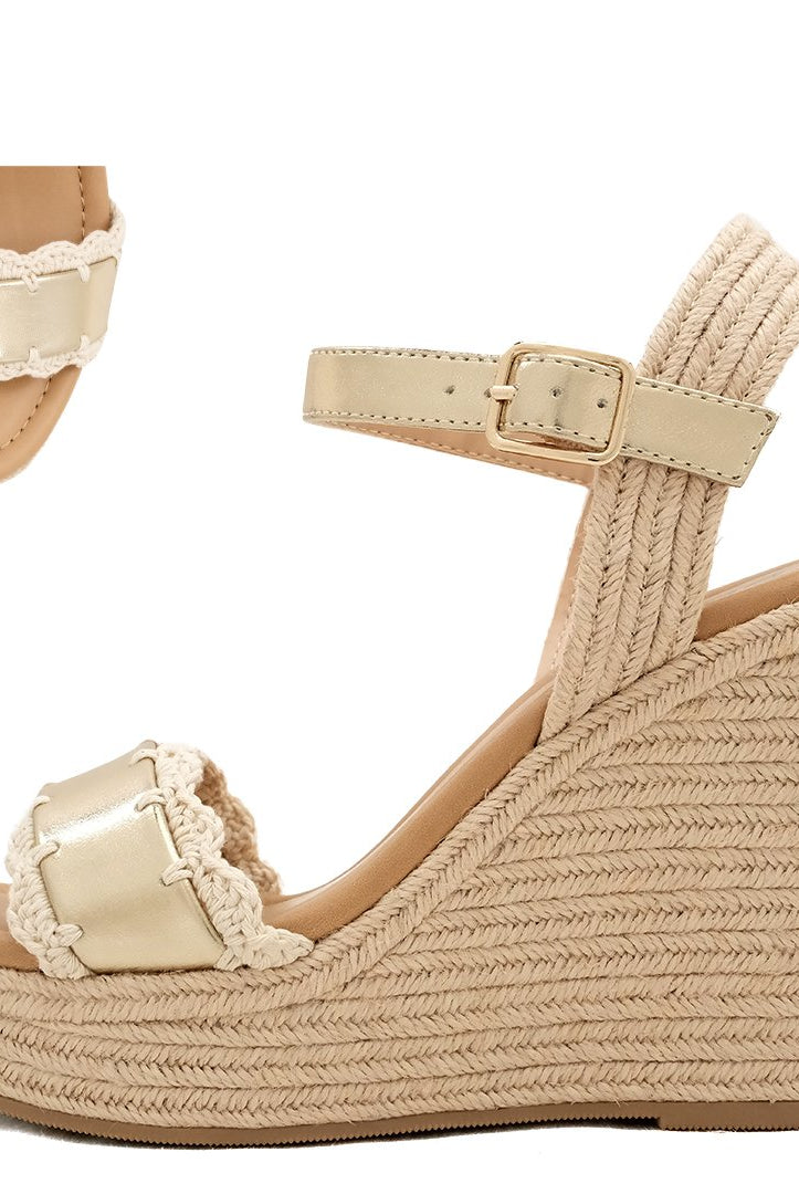 Virtual Women Espadrille Ankle Strap Wedges by Soda - Be You Boutique