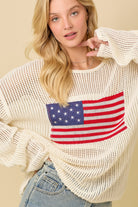 George Knitted American Flag Top - Be You Boutique