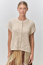 Baevly Bryer Button Up Sweater Vest in fall sweater style, featuring a classic button front and cozy knit fabric.