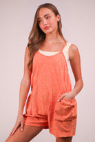 Bailey Mineral Wash Romper - Be You Boutique