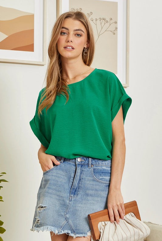 Boston Short Sleeve Round Neck Tops - Be You Boutique