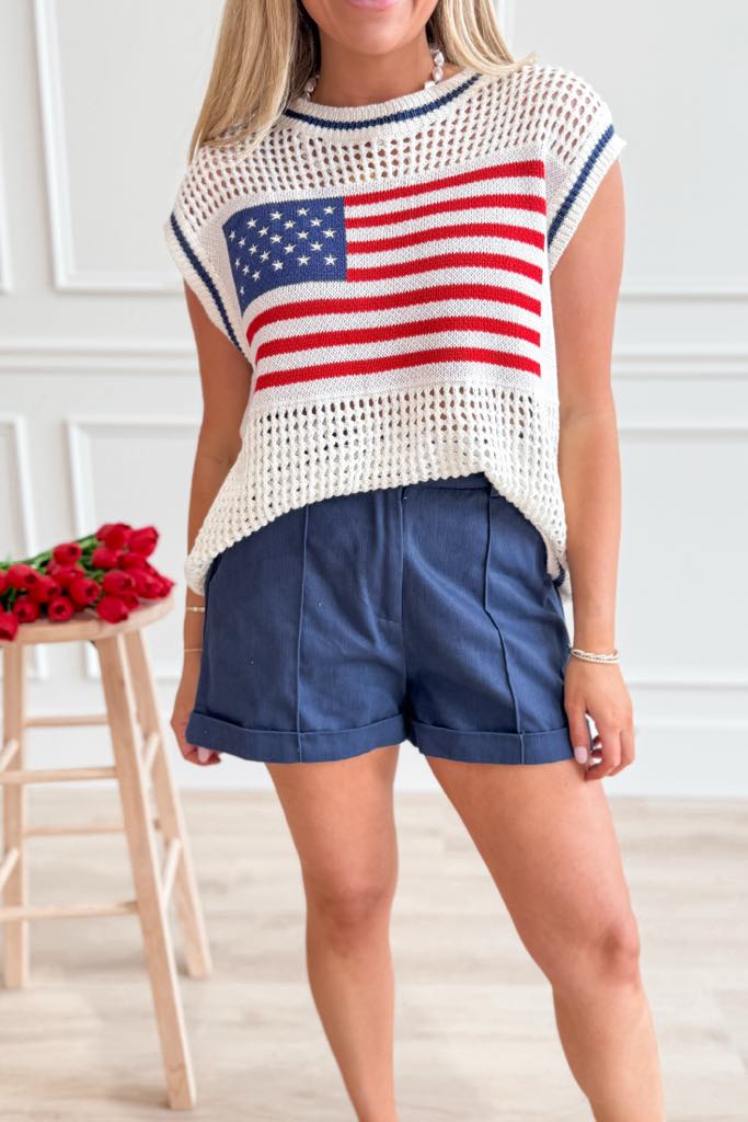 Luna High Waisted Cuffed Pintuck Short - Be You Boutique
