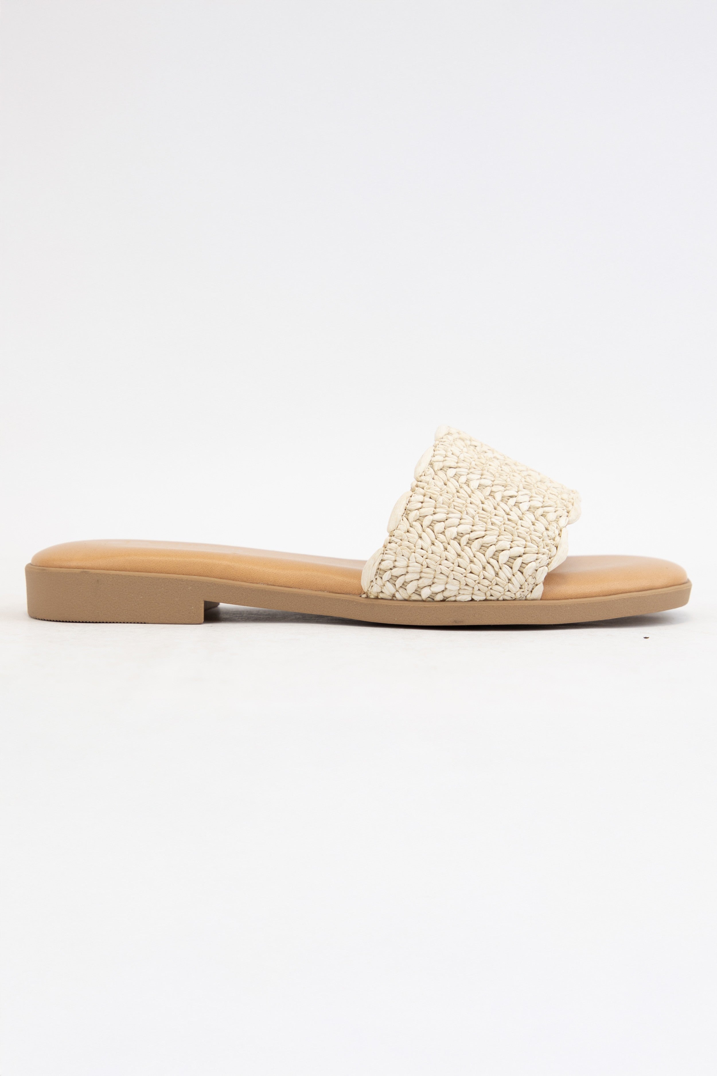 Soda Screen Scallop Raffia Sandal - Be You Boutique