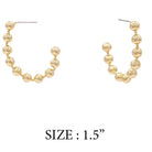 Gold Ball Chain Oval Hoop - Be You Boutique