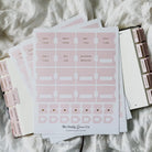 HOSANNA REVIVAL Blush Bible Tabs, 218 decorative accessories for Bible organization and highlighting pages.