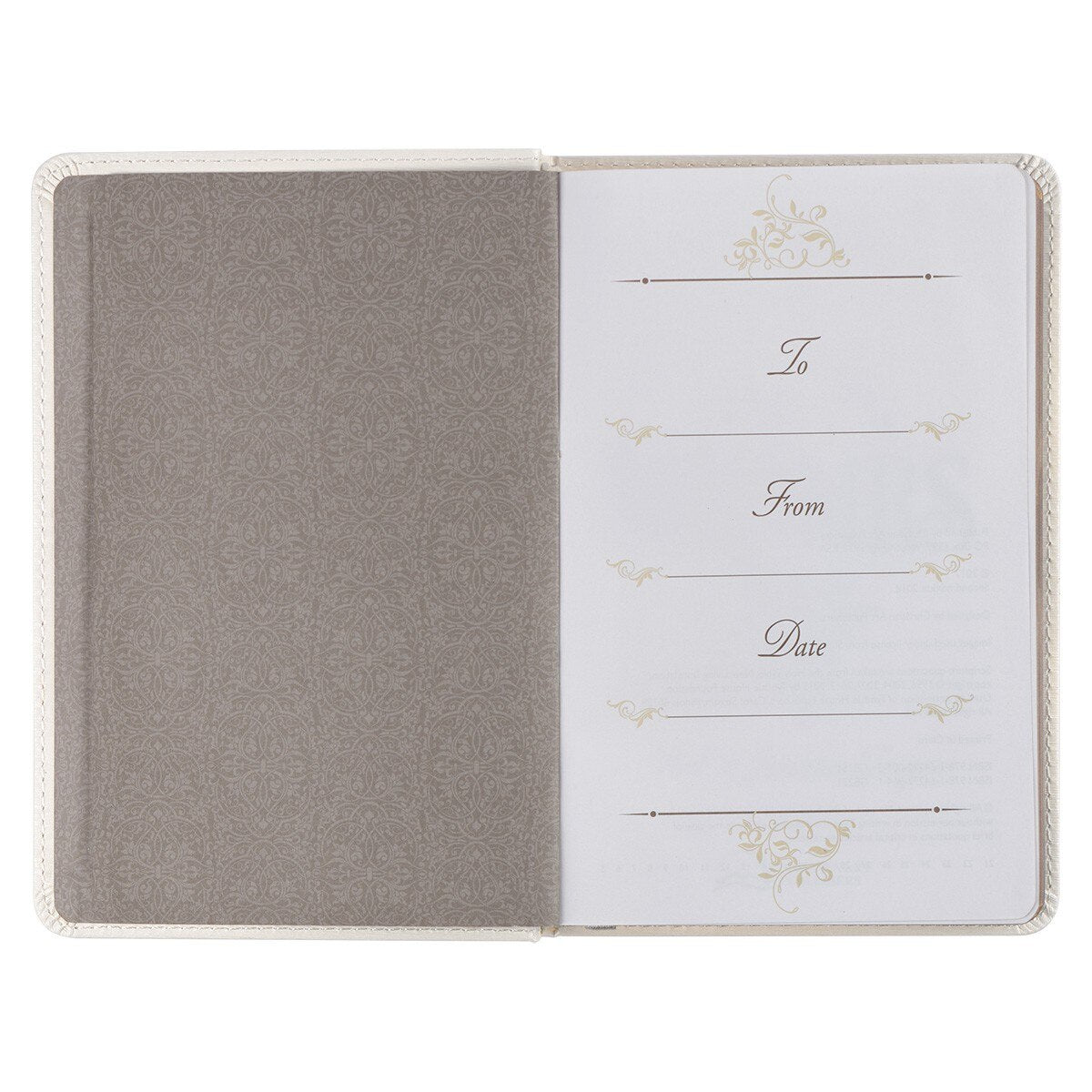 Devotional for Mr. and Mrs. White faux leather home accessory by THE DAILY GRACE CO, featuring elegant design for couples.