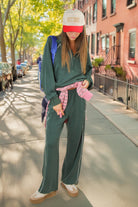 Livvy Half Zip Piping Detail Pant Set - Be You Boutique